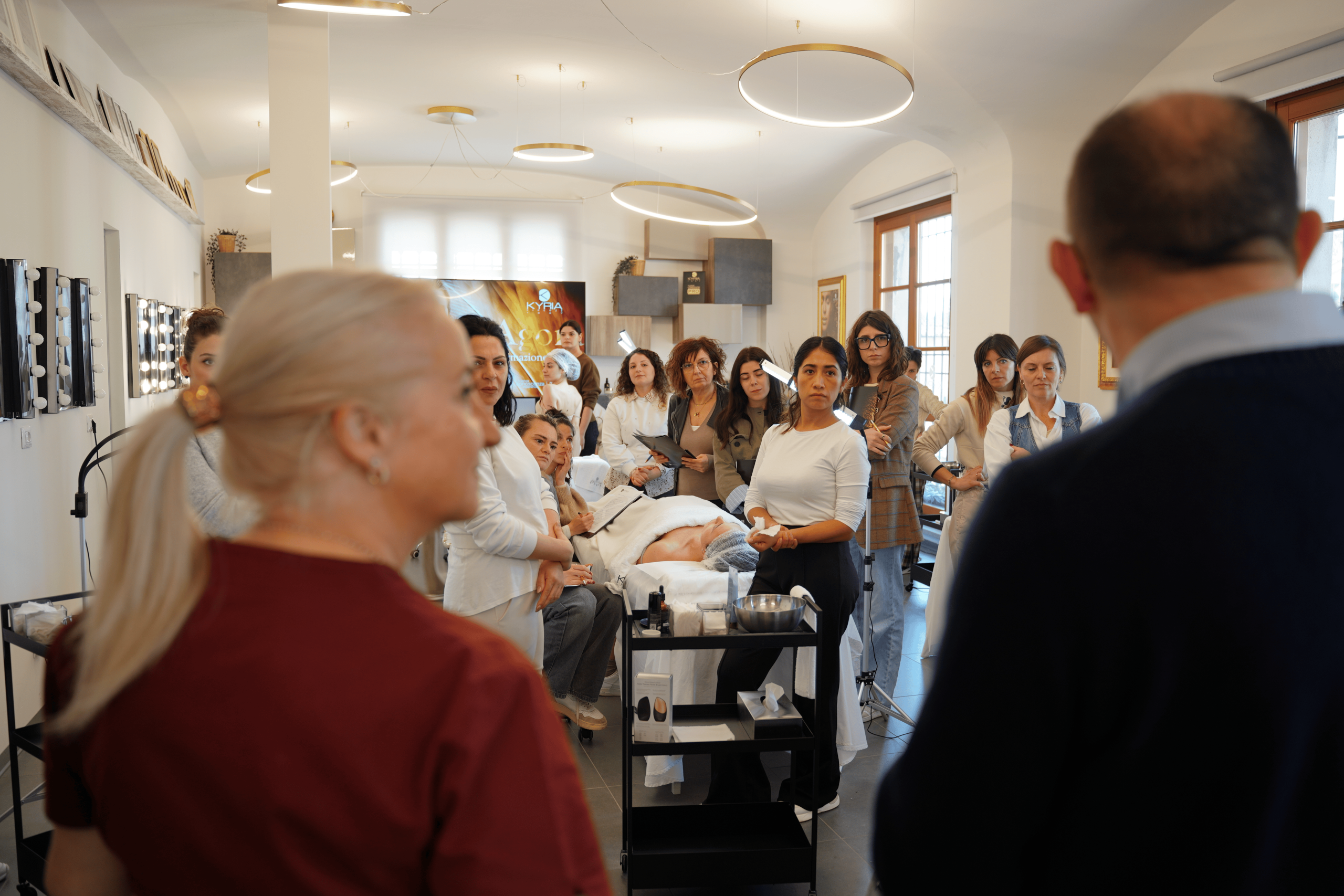 Dimostrazione live di trattamento con i prodotti Kyria Firenze